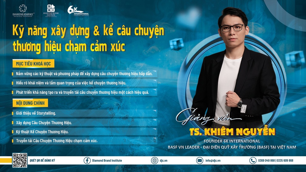 Khoá học Kỹ năng xây dựng và kể câu chuyện nhân hiệu chạm cảm xúc cho Gen Z